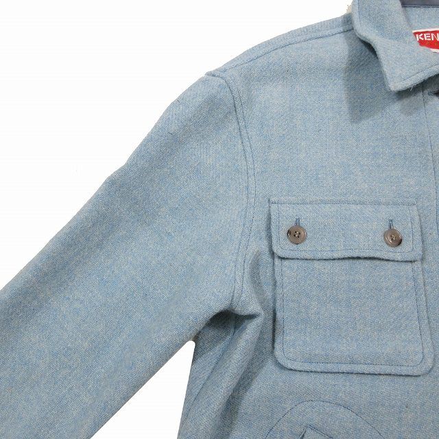 ケンゾー KENZO WOOL OVERSHIRT ウール オーバーシャツ ツイード