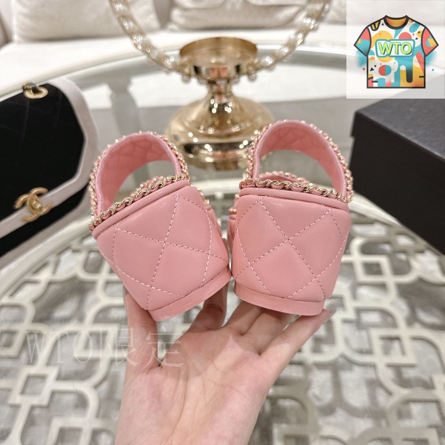 【25SS】CHANEL チェーンサンダル 25SS 大注目サンダル◎】CHANEL 厚底サンダル チェーン CCロゴ
