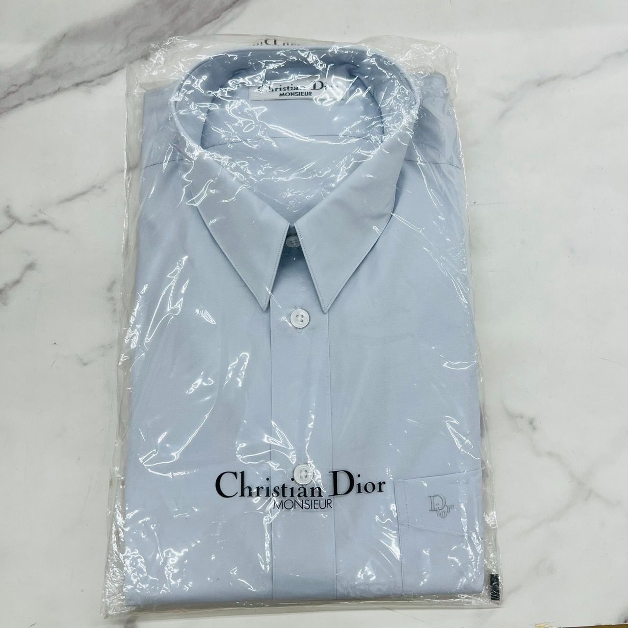 Christian Dior クリスチャン ディオール 長袖 ワイシャツ ブルー系
