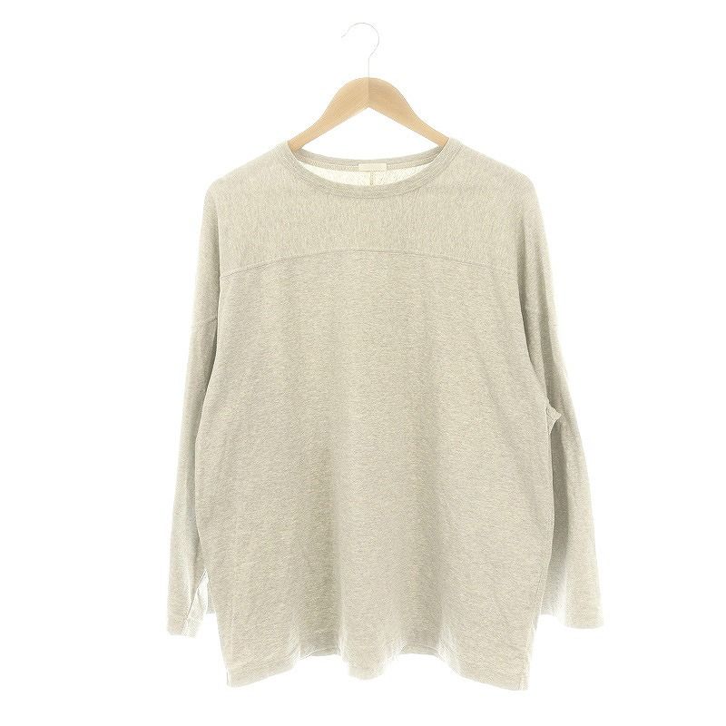 コモリ COMOLI フットボールTシャツ 長袖 3 杢グレー /MI □OS