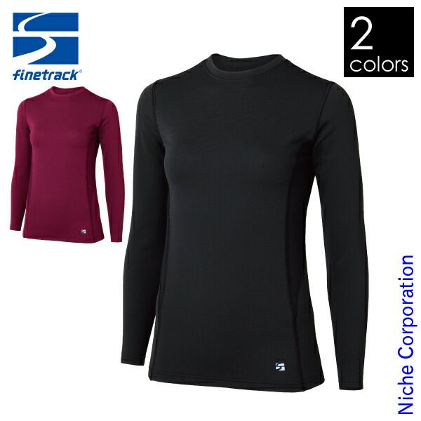 ファイントラック メリノスピンサーモロングスリーブ レディース FUW0621 BK ブラック L