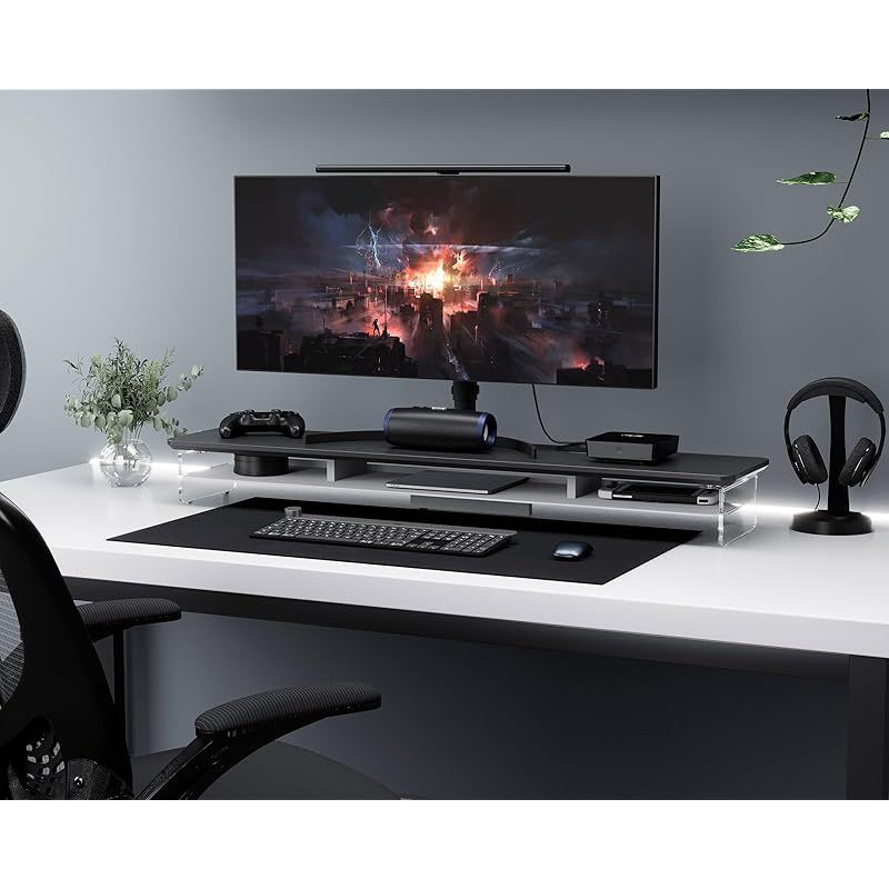 Fengeモニター台 卓上 机上台パソコン台机上ラックブラックG04A2122B