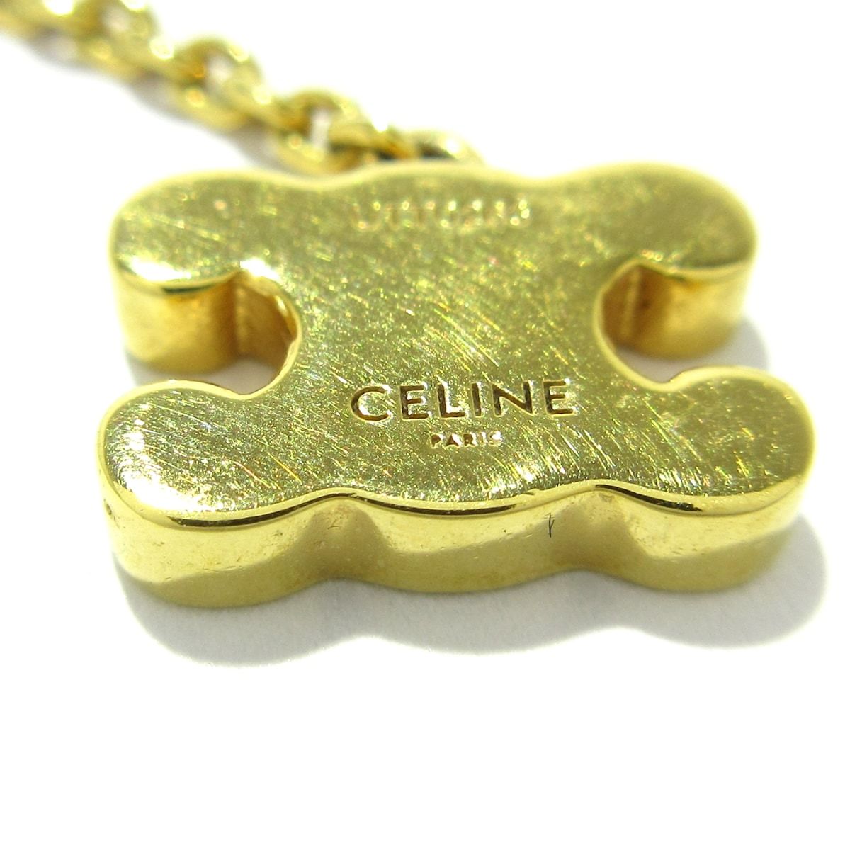 CELINE(セリーヌ) ピアス - 金属素材×ラインストーン ゴールド×シルバー