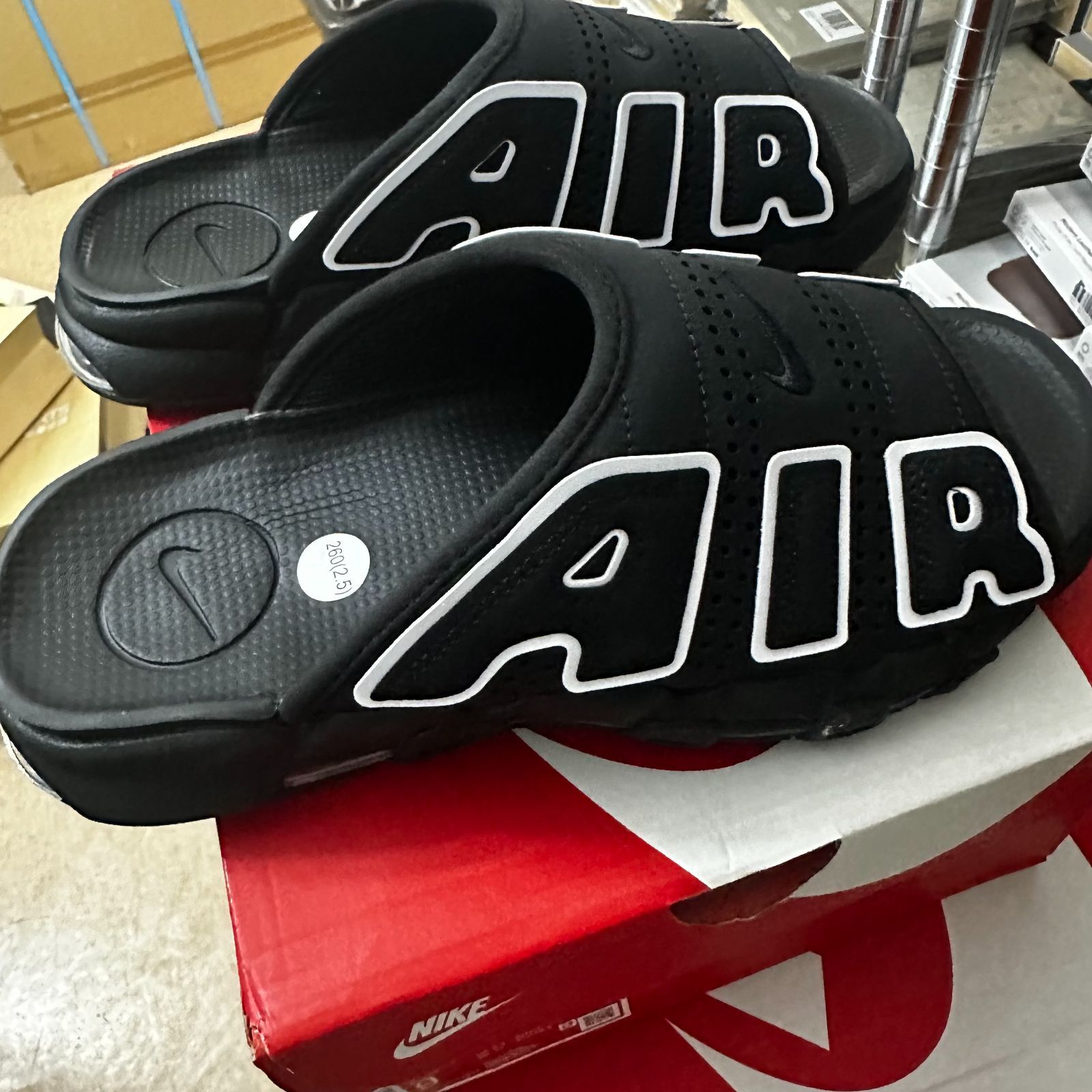 新品未使用品 Nike Air More Uptempo Slide ブラック 26cm ナイキ 