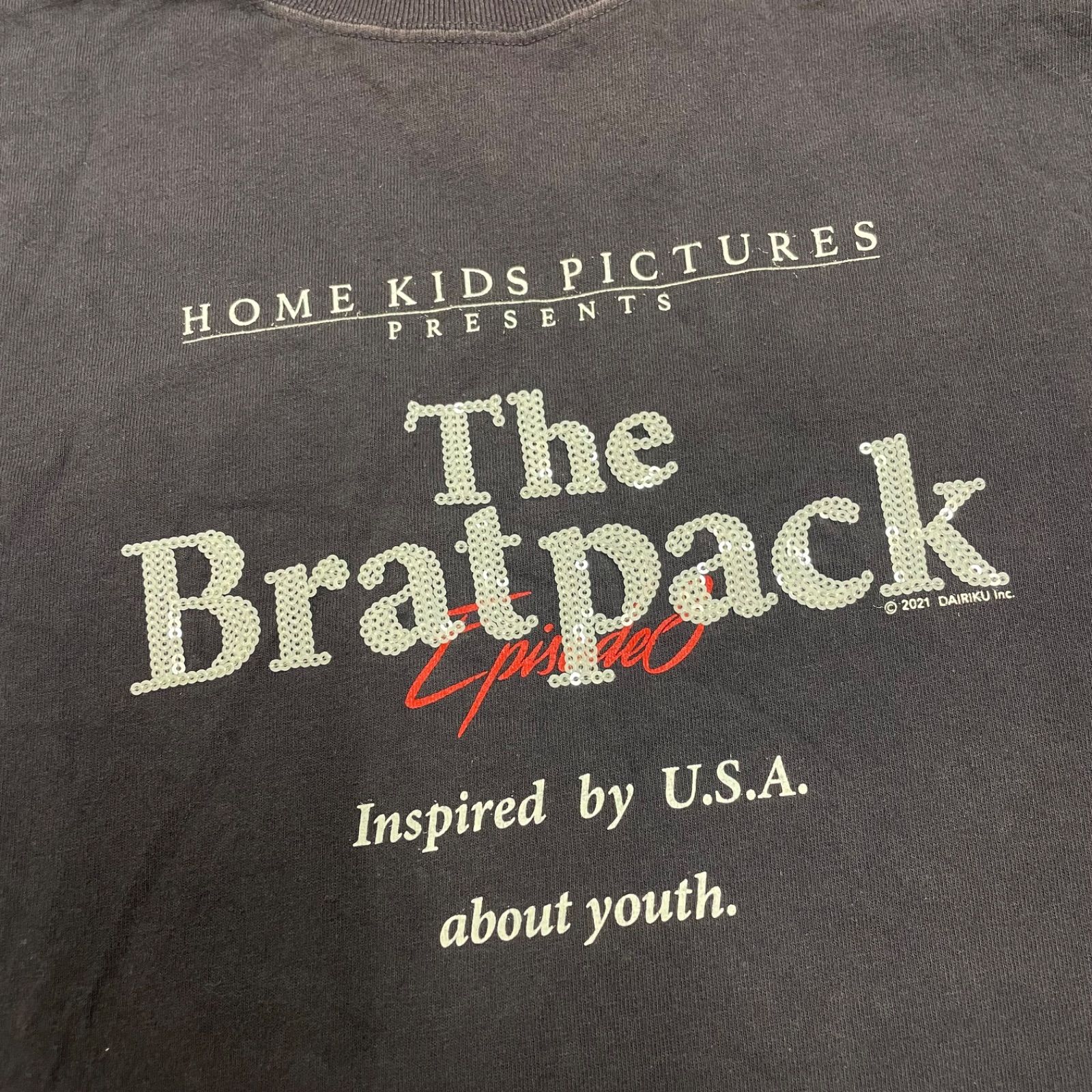 参考上代25300円 DAIRIKU 21AW Brat pack Spangle Tee ブラット