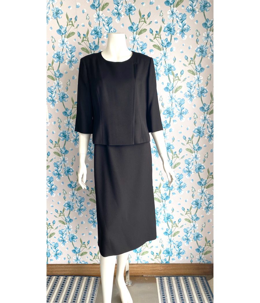 タグ付 マリオ ヴァレンティーノMario Valentino ブラックフォーマル喪服3点セット 15号 BF 0078