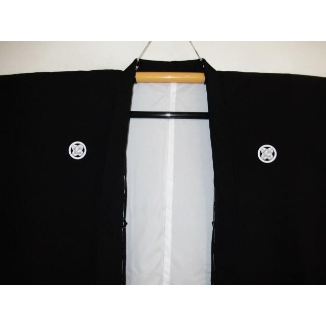 7-87)馬乗袴 2尺2寸 黒 金 紗綾形 詩吟 舞踊 踊袴 馬 乗 袴