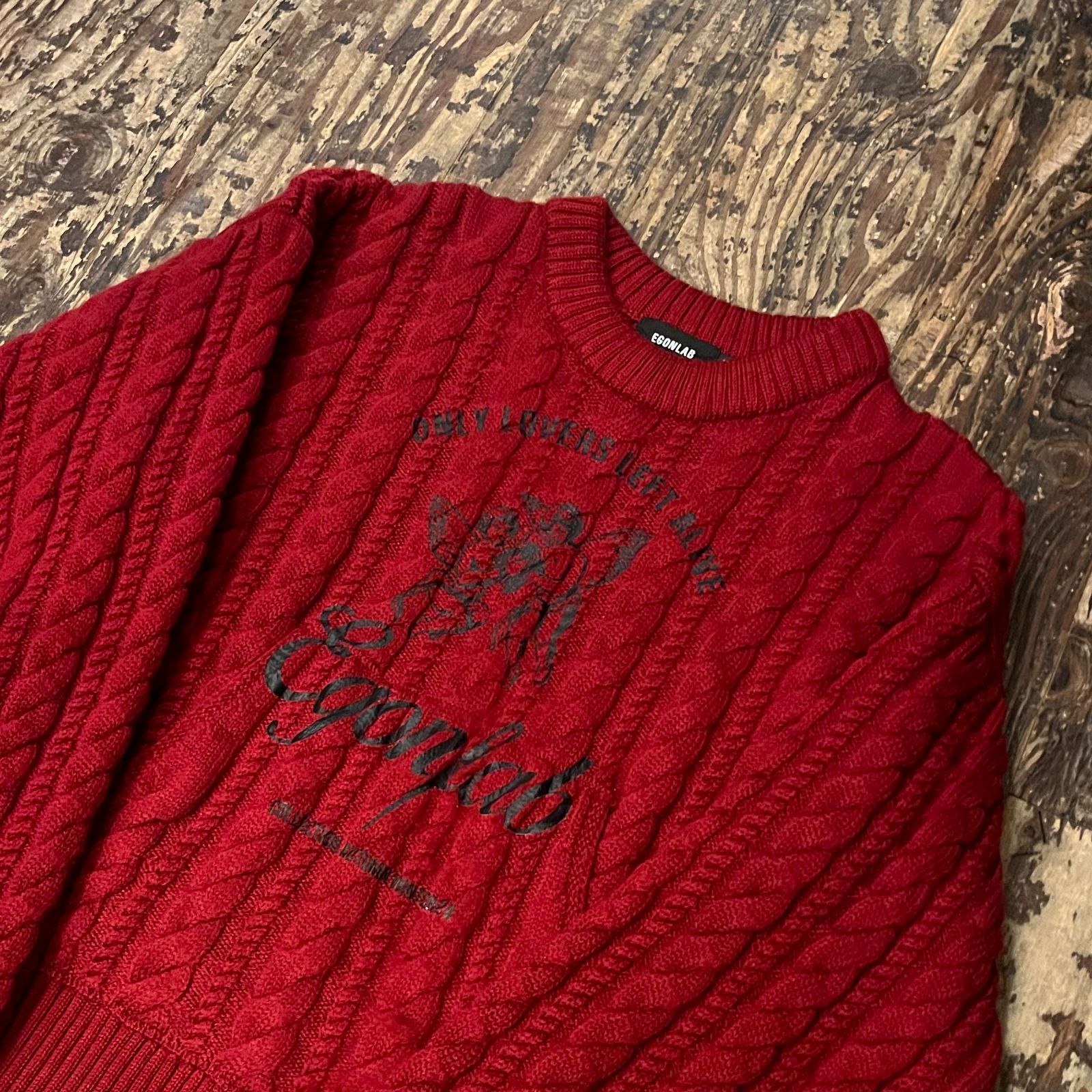 EGON LAB エゴンラボ 24AW KNIT ニット sizeS レッド系 【代官山