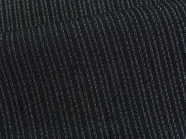 平和屋1夏物　男性　紗紬　吉祥間道　黒地　逸品　CAAD8442ch