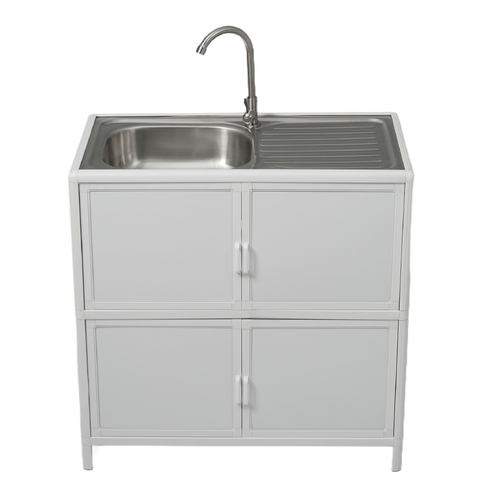 11 17再入荷予定 屋外用 ステンレス流し台 水栓付き 幅広シンク 蛇口付き キャンプ バーベキュー 洗い場 簡易シンク ガーデン用流し台 アウトドア用 ステンレスキッチン