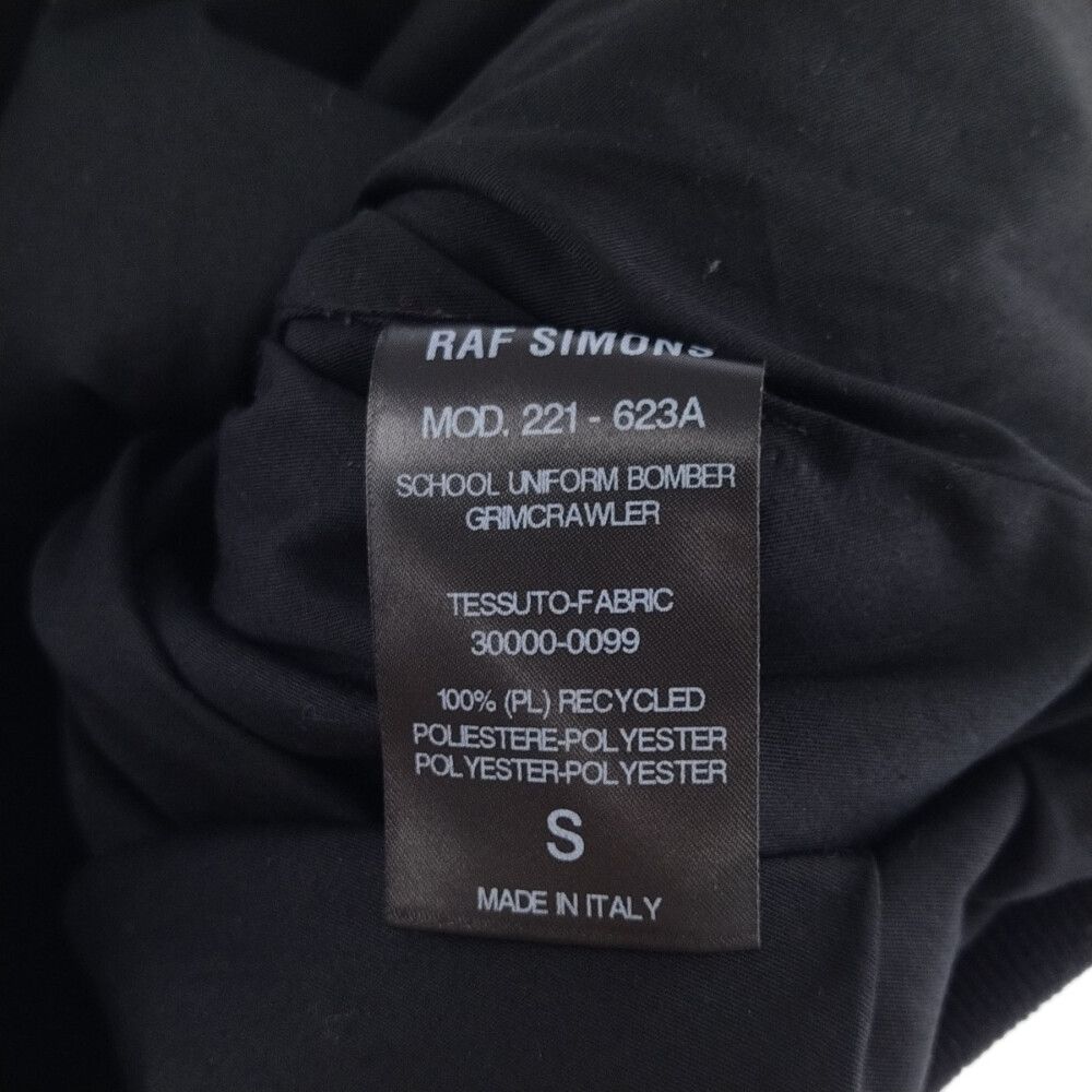 RAF SIMONS 22SS Grimcrawler ボンバージャケット S Raf Simons Black Grimcrawler Bomber Jacket Raf Simons