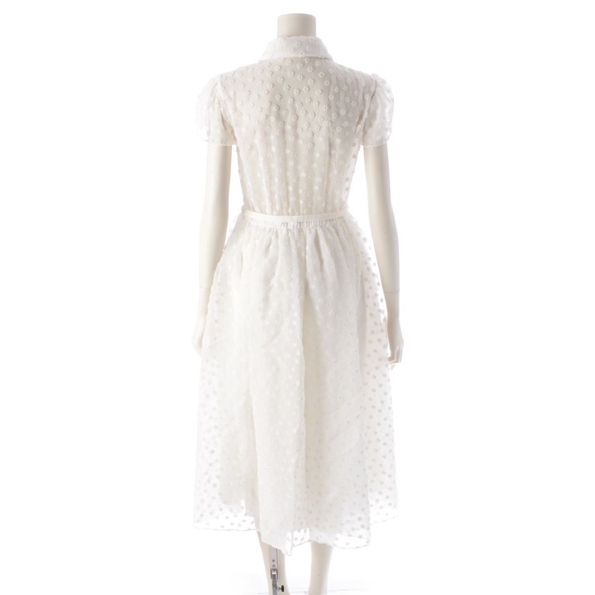 セブンテン seventen 花柄 カットジャガード シフォン ワンピース 