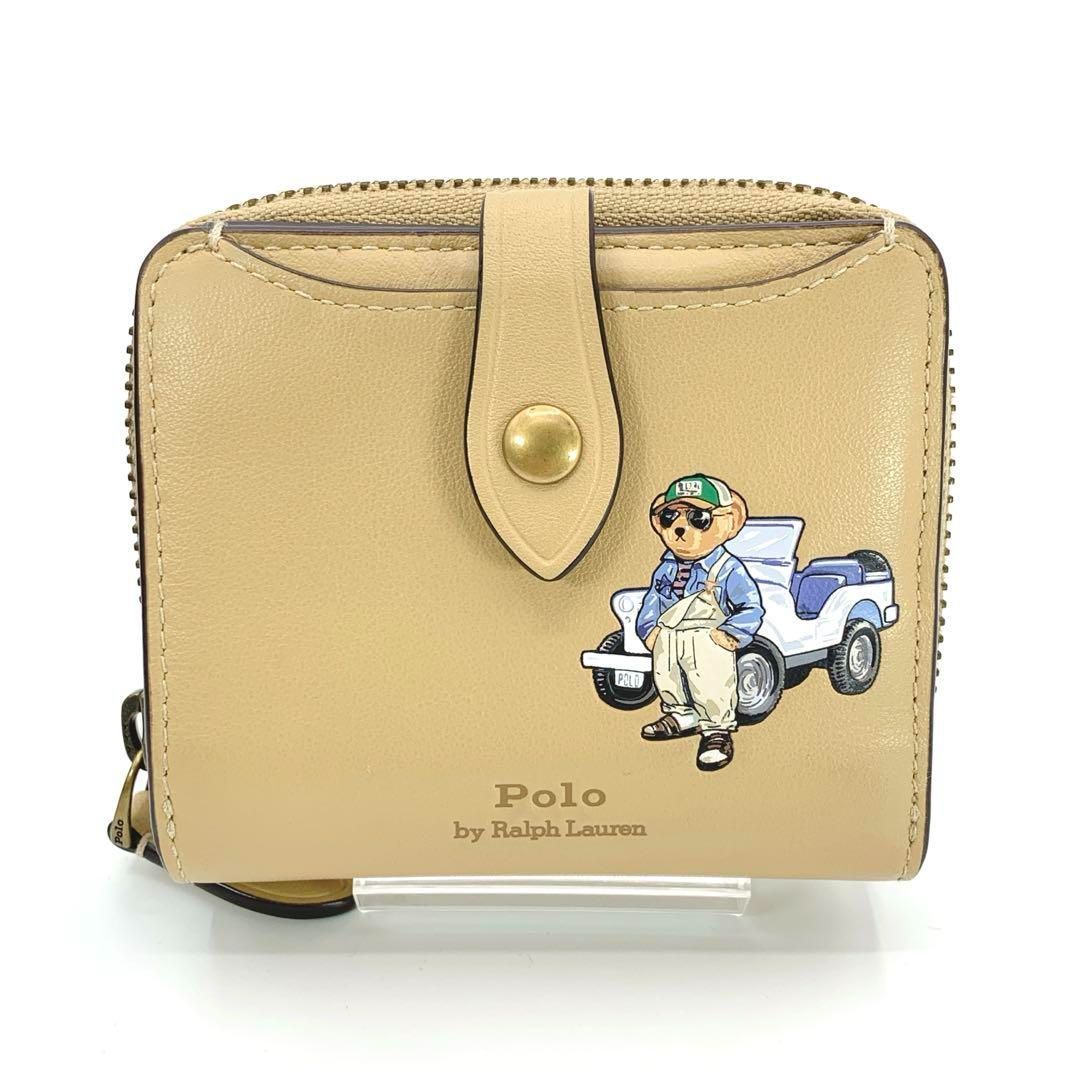 未使用級 Ralph Lauren ラルフローレン 二つ折り財布 財布 クマ