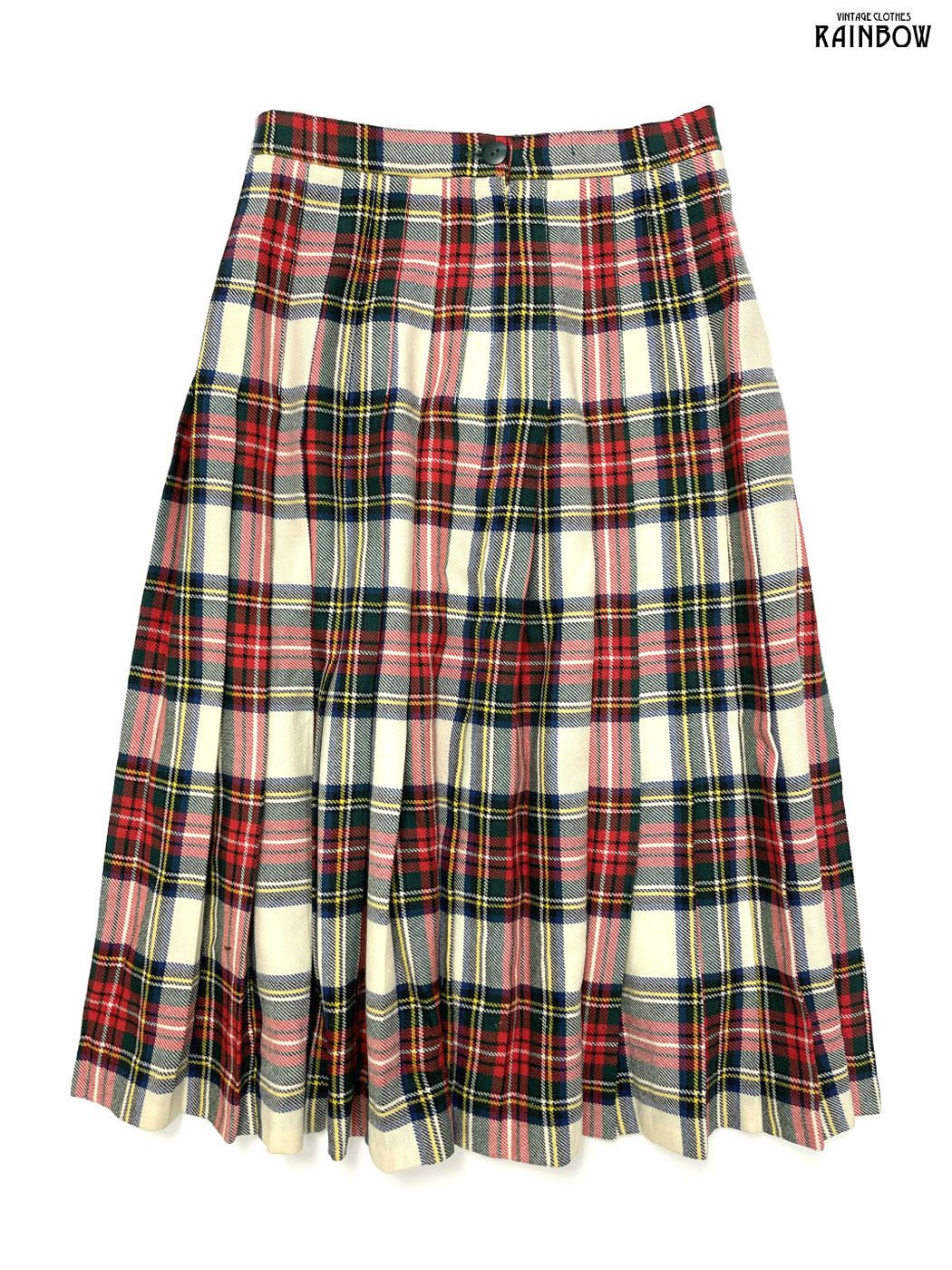 スコットランド製 タータンチェック ウール100％ キルトスカート 新品 O'NEIL OF DUBLIN MARGARET HOWELL 80s～90s スコットランド製 タータンチェック プリーツウールキルト