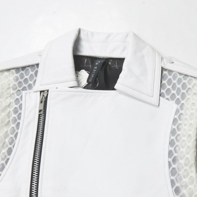 BYUNGMUN SEO MESH & LEATHER ベスト 新品 ヌビアン