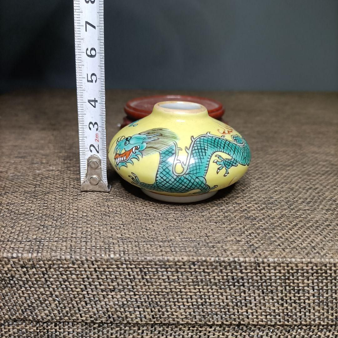 清乾隆緑地蒔金パステル万模様水洗筆洗 景徳鎮陶磁器 装飾品現代工芸品美術品 置物 パステル龍紋文房水盂 筆洗 景徳鎮 陶磁器 装飾品 現代工芸品