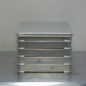 【2025年最新作】 5枚セット ふた1枚 アカオ アルミ 小40 システムバット アレンジバット ギョーザバット W266D346H40mm 3.4L 厚1mm アルマイト