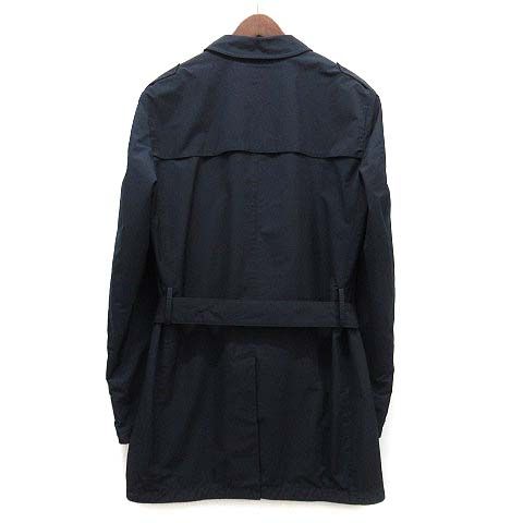 ヘルノ HERNO ミドル丈 シングル トレンチコート ステン 2018SS ネイビー 紺 48