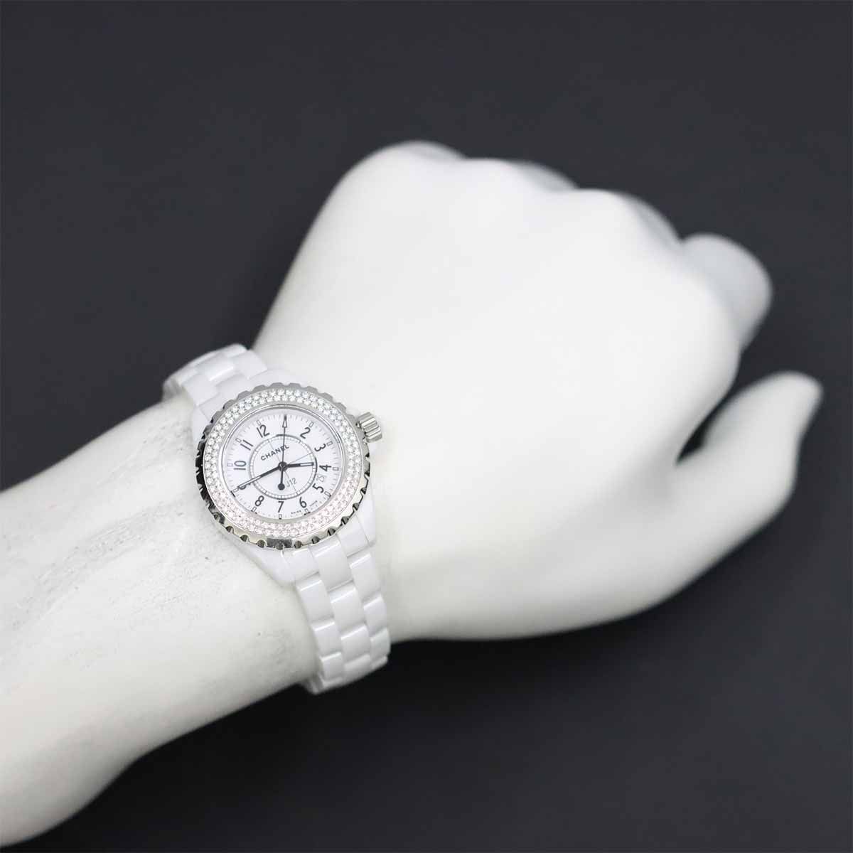 シャネル CHANEL J12 33mm H0967 レディース 腕時計 ダイヤベゼル  