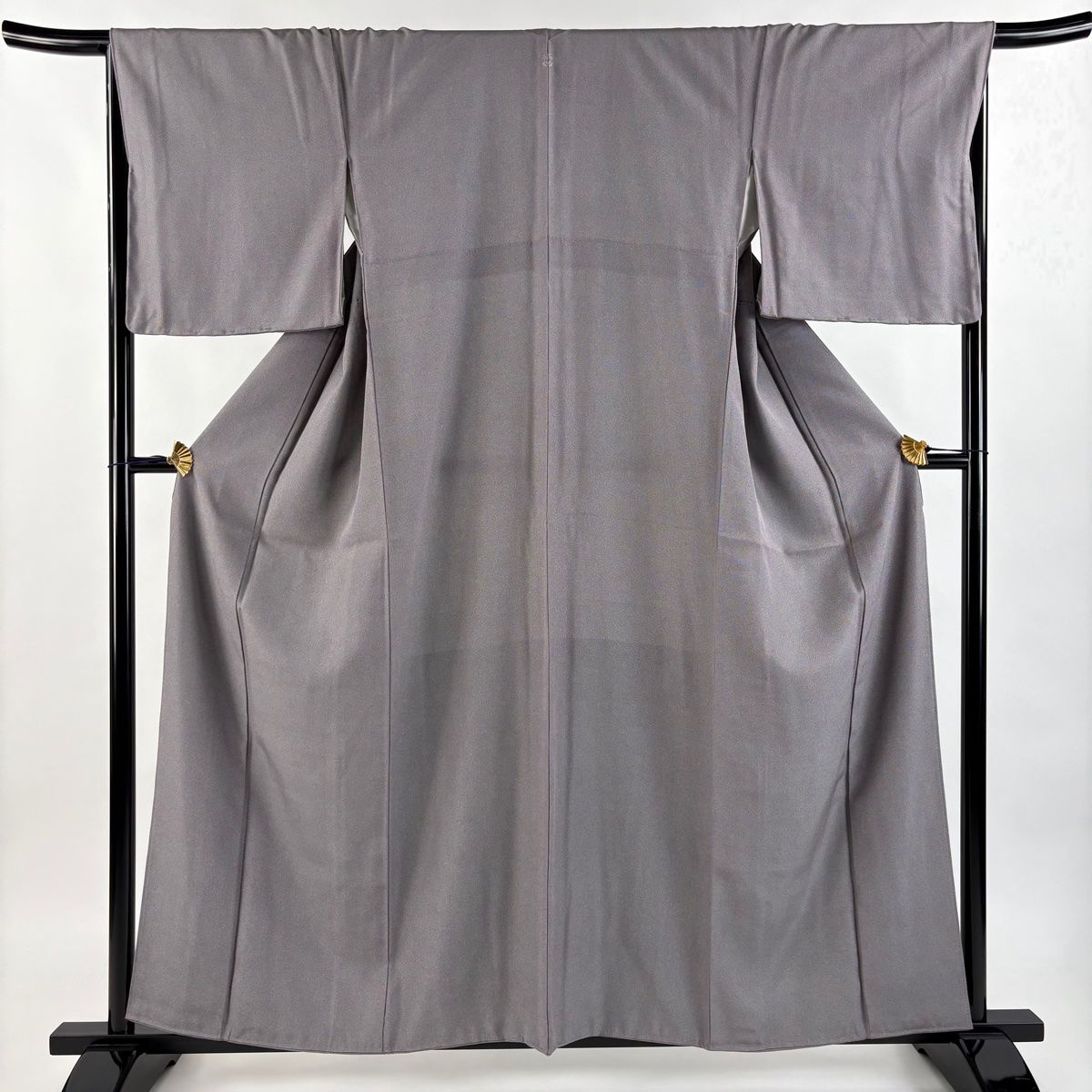 江戸小紋 身丈158.5cm 裄丈66.5cm M 袷 鮫 灰紫 正絹 一つ紋