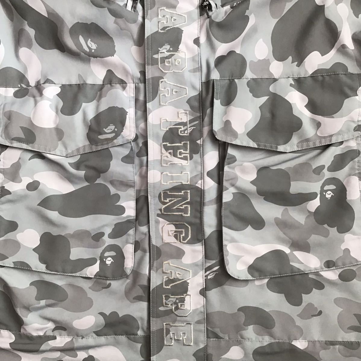 Color camo hoodie jacket Lサイズ グレー a bathing ape BAPE 