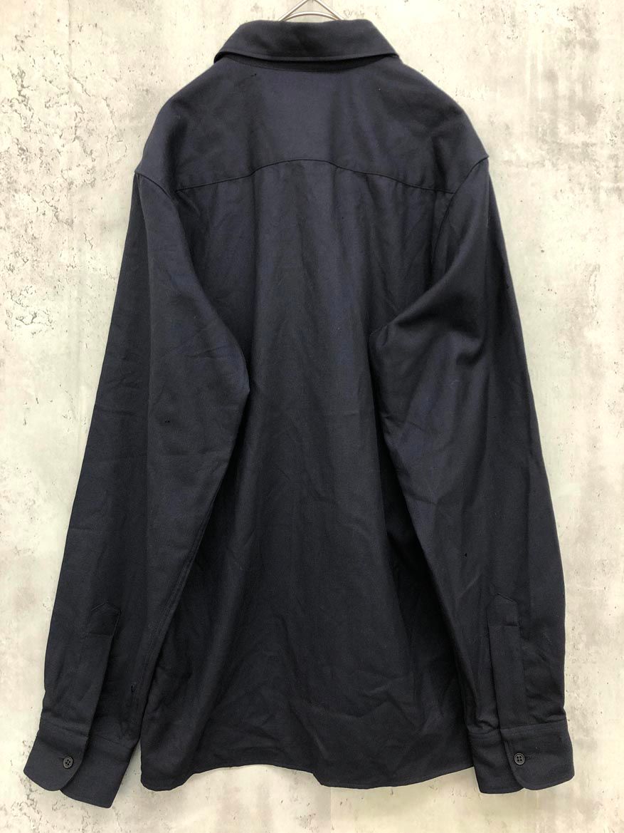 【A.P.C】アーペーセー　濃紺ウール　Mサイズ ルーマニア製 A.P.C. アーペーセー マチ付き チェック ウール