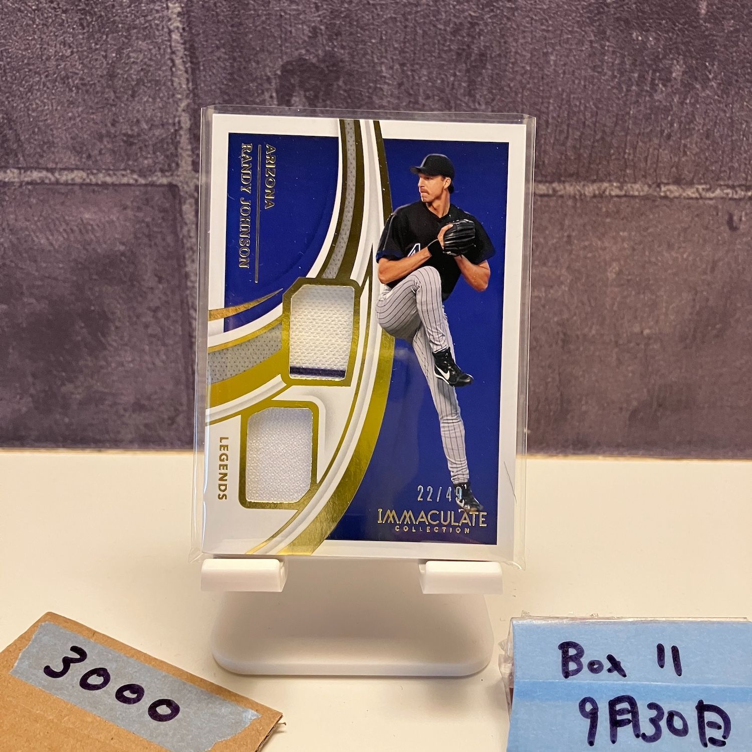 2021 Panini Immaculate Collection Randy Johnson 22/49 Arizona Diamondbacks Legends Dual Jersey Card