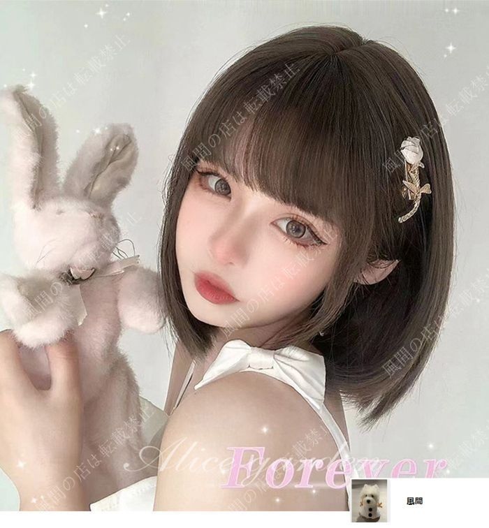 フルウィッグ 医療用 ウィッグ ボブ ミディアム ストレート ショート 3D前髪 AQUADOLL VENUS 医療用ウィッグ ショート ボブ 医療 ウィッグ