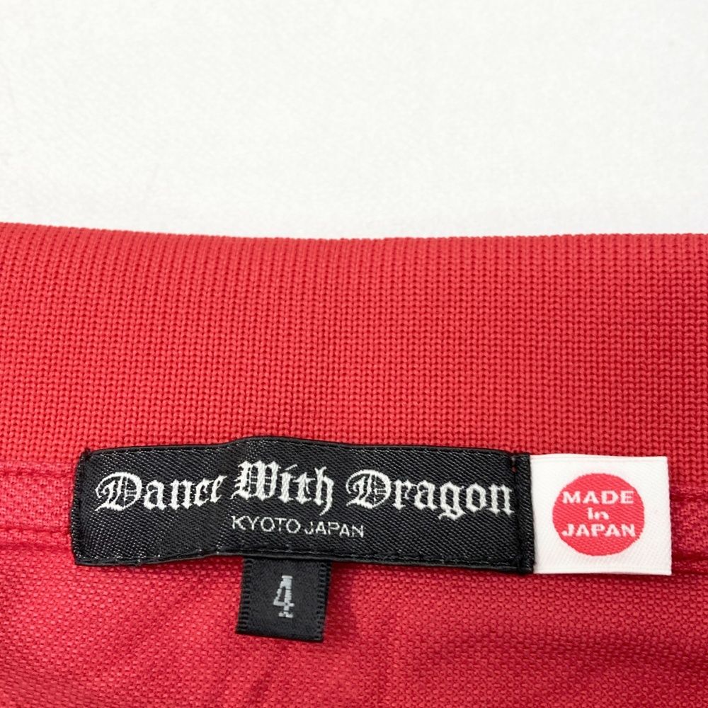 サイズ 4 DANCE WITH DRAGON ダンスウィズドラゴン 半袖ポロシャツ レッド系 240101514543 ゴルフウェア メンズ ストスト LLC-HASEGAWATOSO_COM