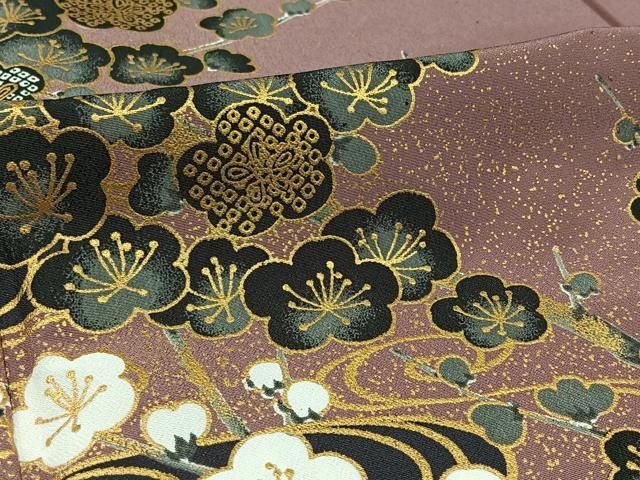 平和屋着物▽訪問着　単衣　流水枝梅文　金彩　洗える着物　AABB4499jh 平和屋着物▽訪問着 単衣 流水枝梅文 金彩 洗える着物 AABB4499jh