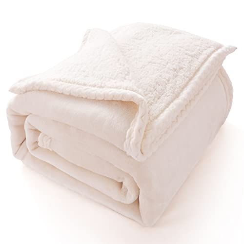 ホワイト_ダブル（180x200cm） Alitifiy 毛布 掛け毛布 ダブル 冬