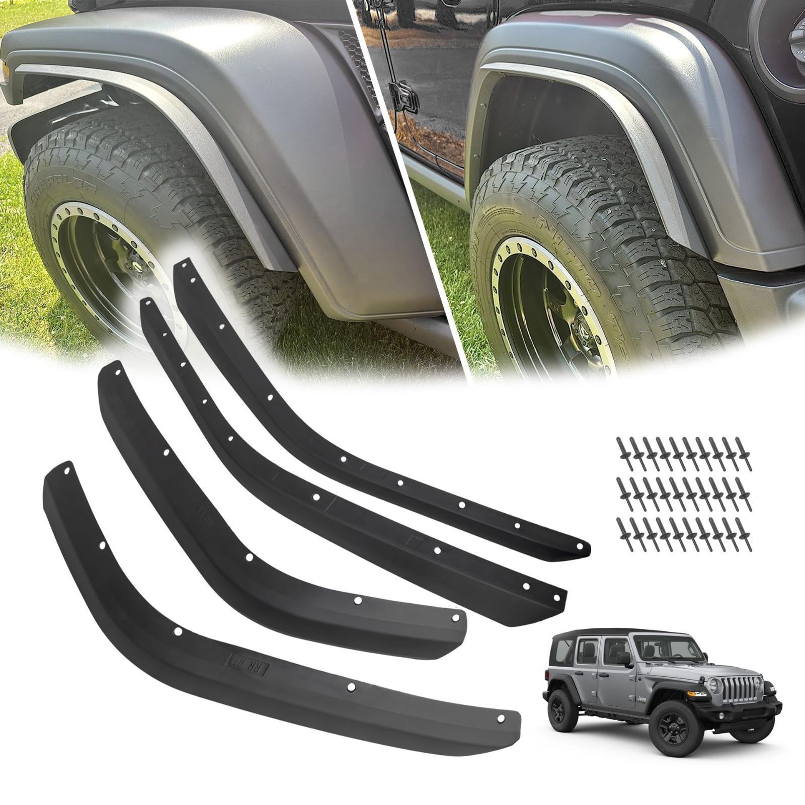 前後泥除け延長キット 2007-2018年式 ジープ ラングラー JK PC素材
