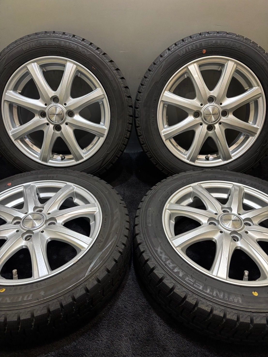 ☆155/65R14 DUNLOP/WINTER MAXX WM02 20年製 MACBES 14インチ
