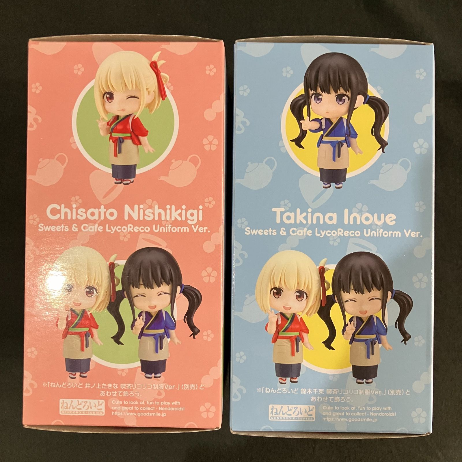 リコリコ　ねんどろいど 錦木千束 井ノ上たきな　喫茶リコリコ制服 リコリス・リコイル』より、喫茶リコリコ制服姿の錦木千束と