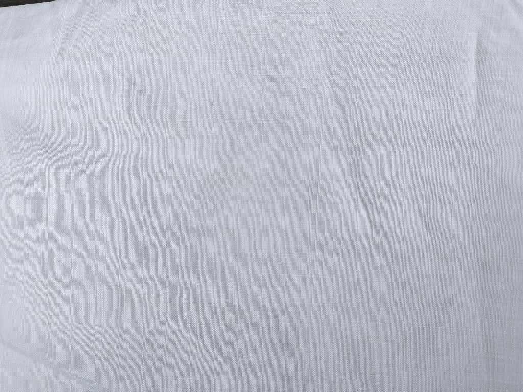 フランス アンティーク 最高 リネン 無地 シーツ 白い 刺繍 203 x290cm