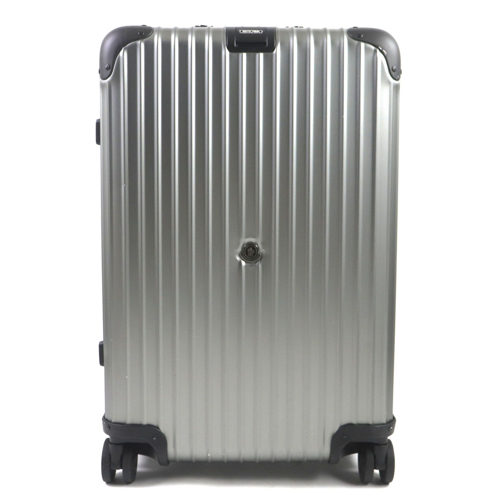 美品▽RIMOWA リモワ MONCLER モンクレール コラボ 9239002290 トパーズ TSAロック搭載 キャリーバッグ アルミニウム スーツ ケース シルバー ブラック 67L ドイツ製 メンズ - メルカリ