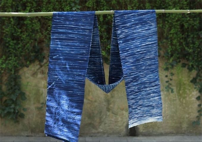 Zaku.Block アジュラック テーパードズボン 草木染め 布