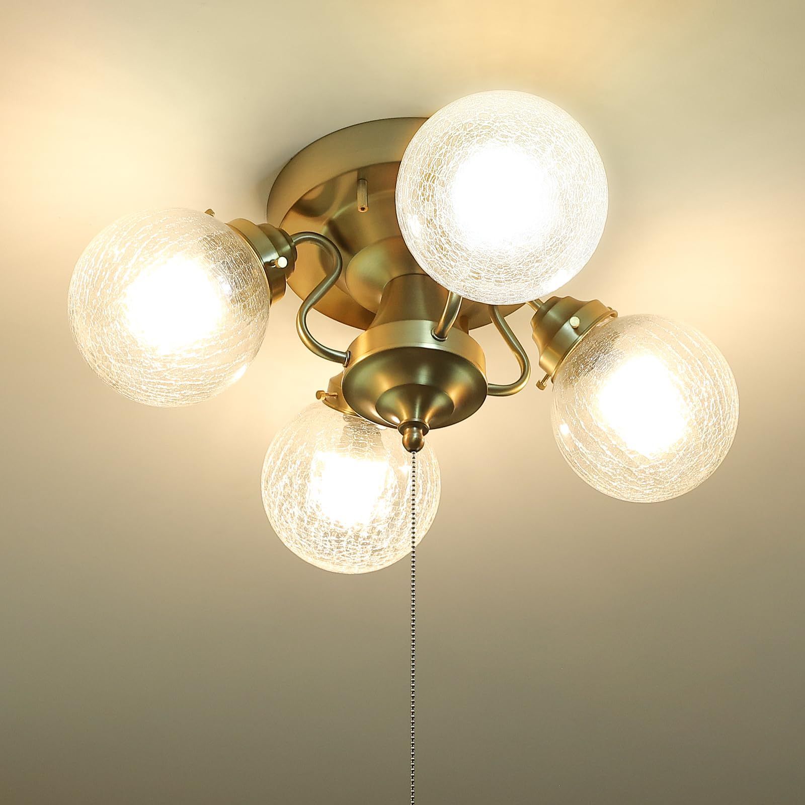 在庫セール LED ペンダントライト おしゃれ 北欧 リビング 4灯 ダイニング 寝室 カフェ レトロ ガラス アンティーク E26 6畳 8畳 シーリングライト 10畳 12畳 照明器具 天井照明