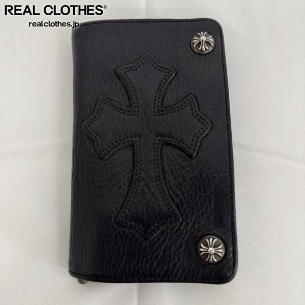 h*0様 オークション売切！Chrome Hearts 1zip ウォレット　ク クロムハーツ 1ジップ クロスボタン ヘビーレザー ウォレット