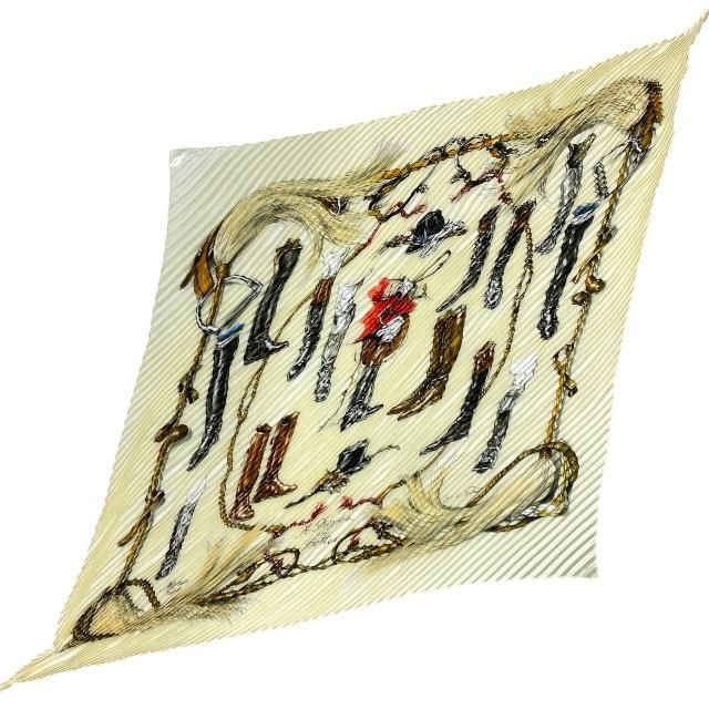 HERMES エルメス スカーフ プリーツスカーフ プリーツカレ カレ