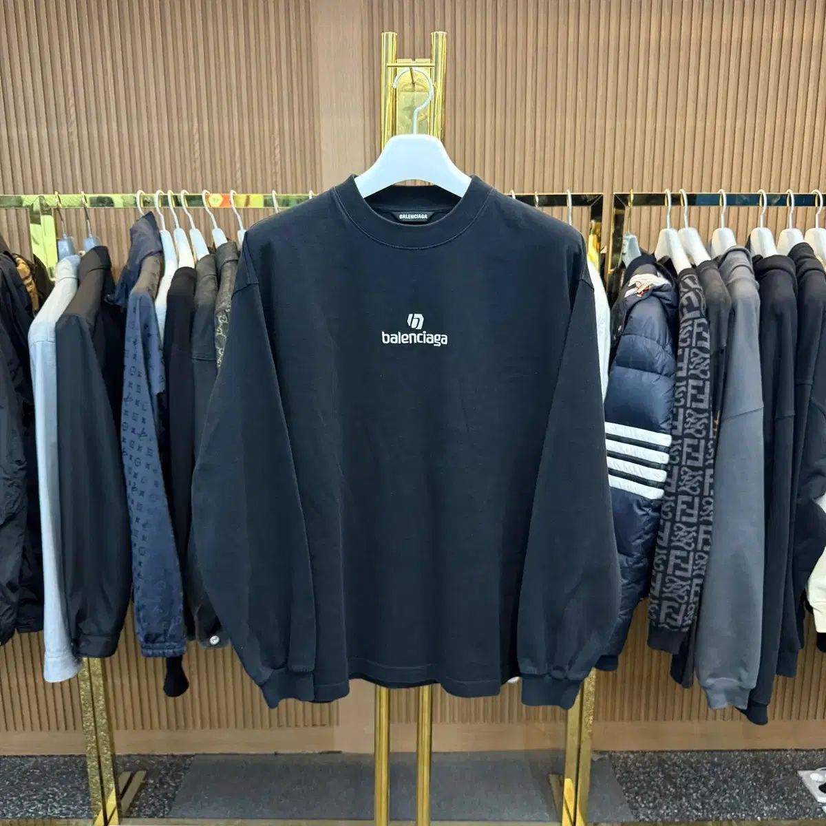 L サイズ BALENCIAGA バレンシアガ B アイコン スリーブ パーカー