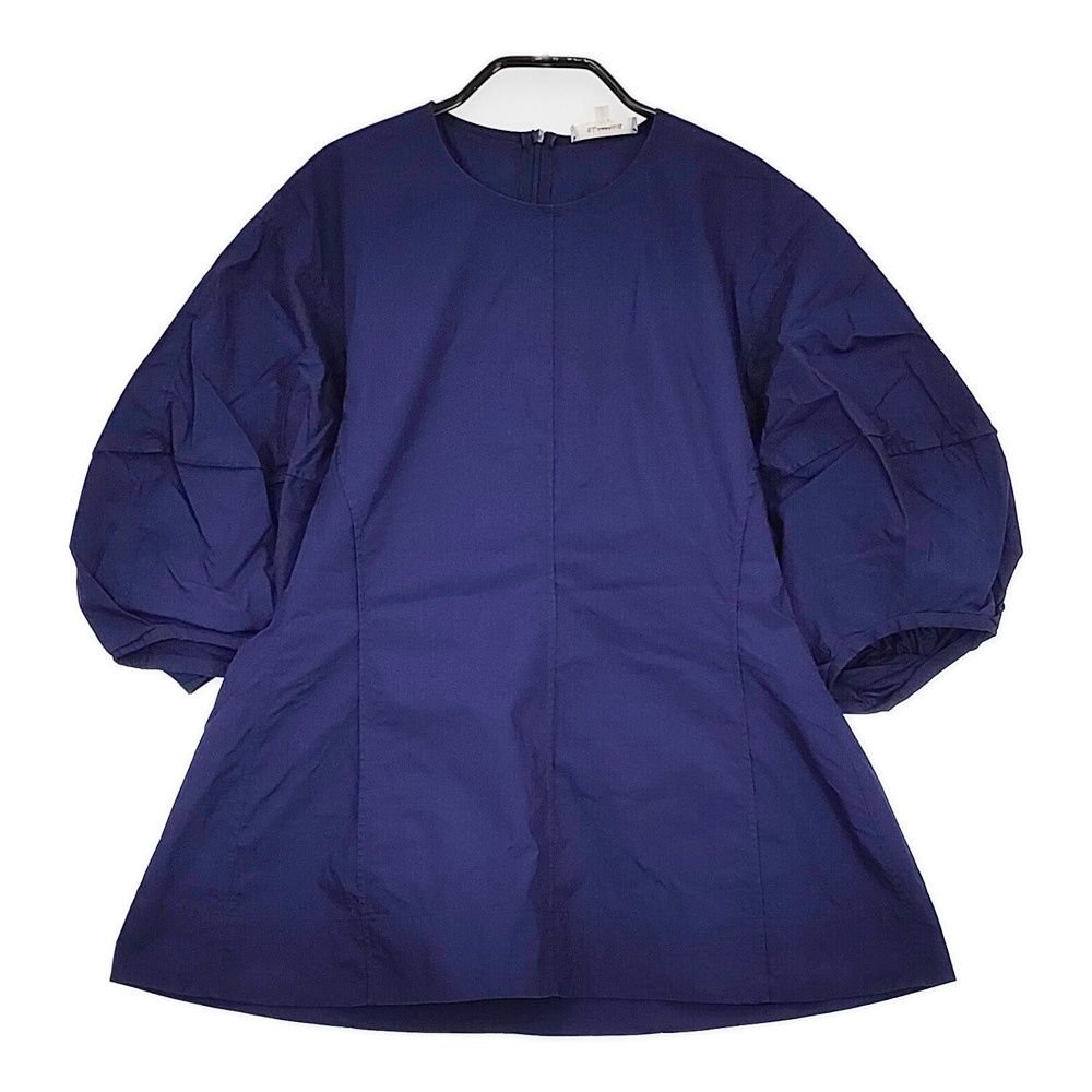 BLAMINK コットンクルーネックランタンスリーブブラウス サイズ36 ブラウス シャツ 23SS ネイビー レディース ブラミンク 5-0608S♪