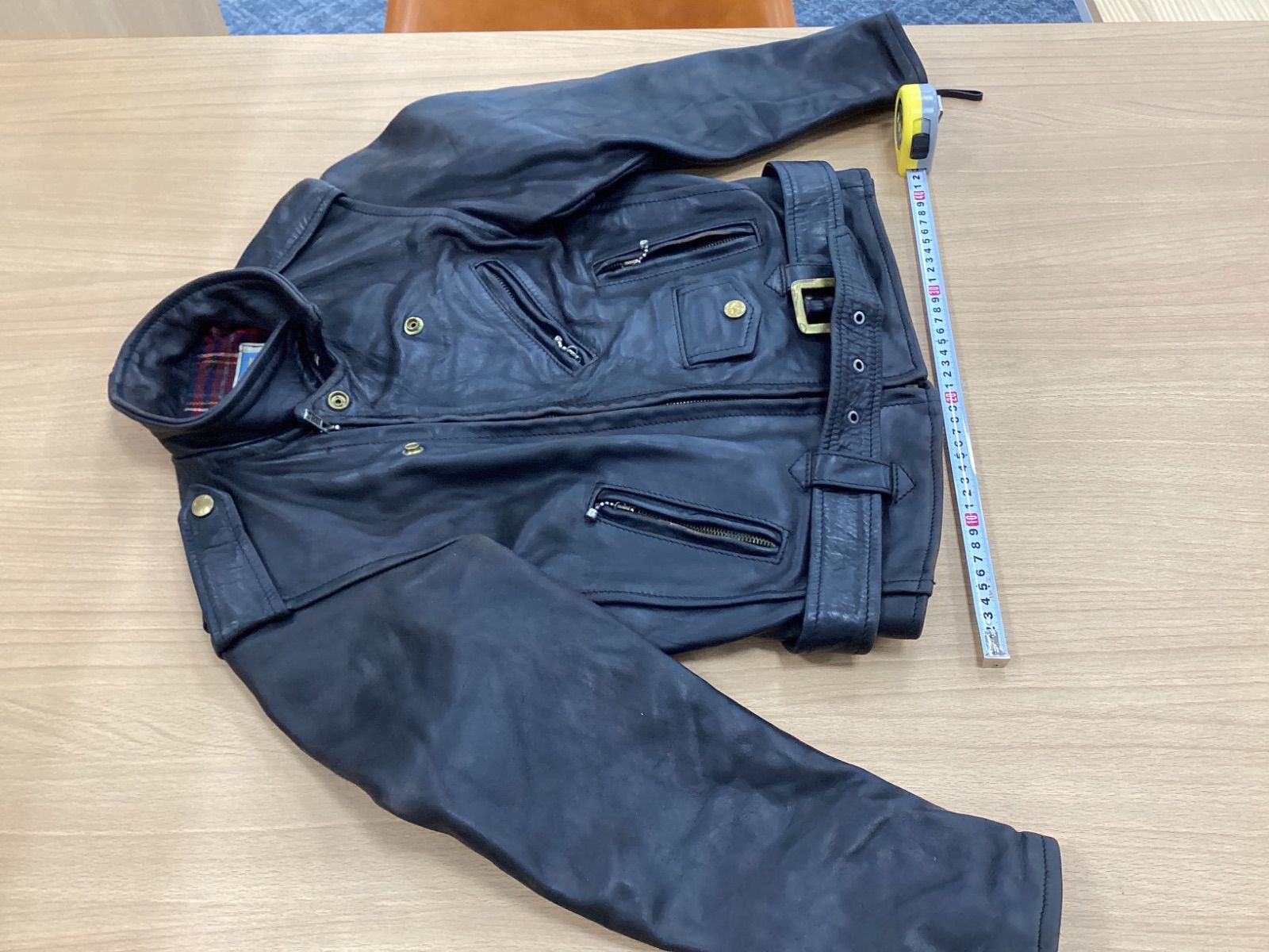 avirex ダブルライダースジャケット 馬革 ツインファスナー Dポケット