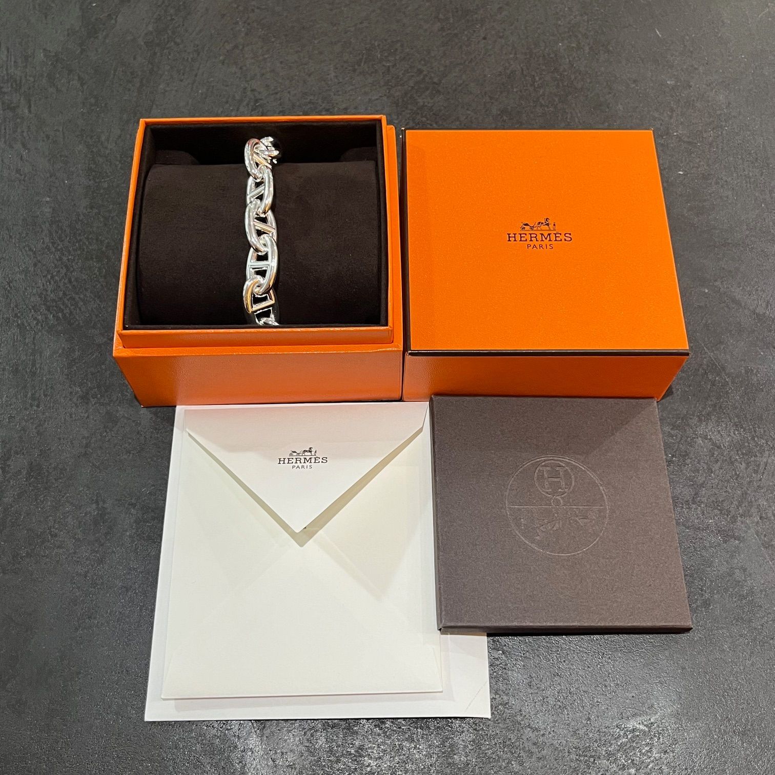 HERMES Chaine dAncre TGM シェーヌダンクル ブレスレット エルメス 11コマ 85120A4