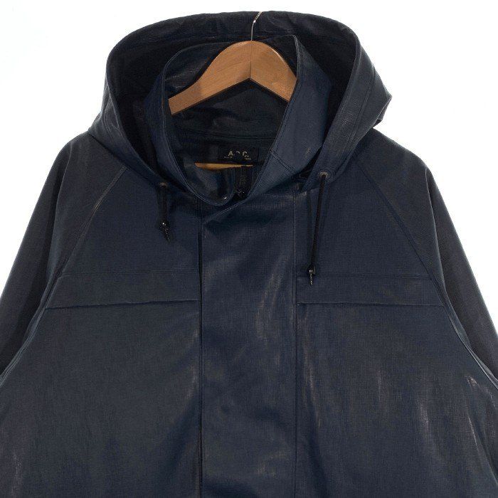 A.P.C. アーペーセー ジップアップ フーデッド ジャケット 中綿 ネイビー ライナー付 HIVER 2001 フランス製 Size 1