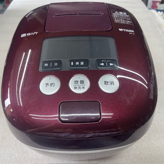 タイガー 圧力IH炊飯ジャー（5.5合炊き） バーガンディ JPC-A100 中古