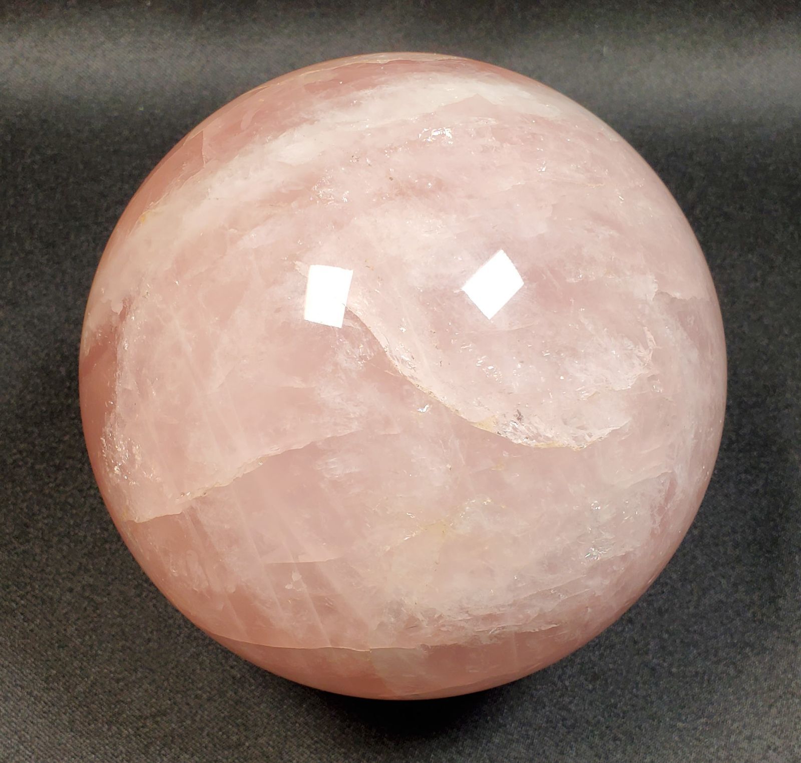 希少】大型ローズクォーツ 丸玉 直径約13.5cm 天然石 3.4kg【特大