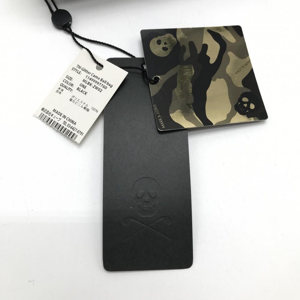 マークアンドロナ カートバッグ ライトグレー カモフラ柄地模様 スカル