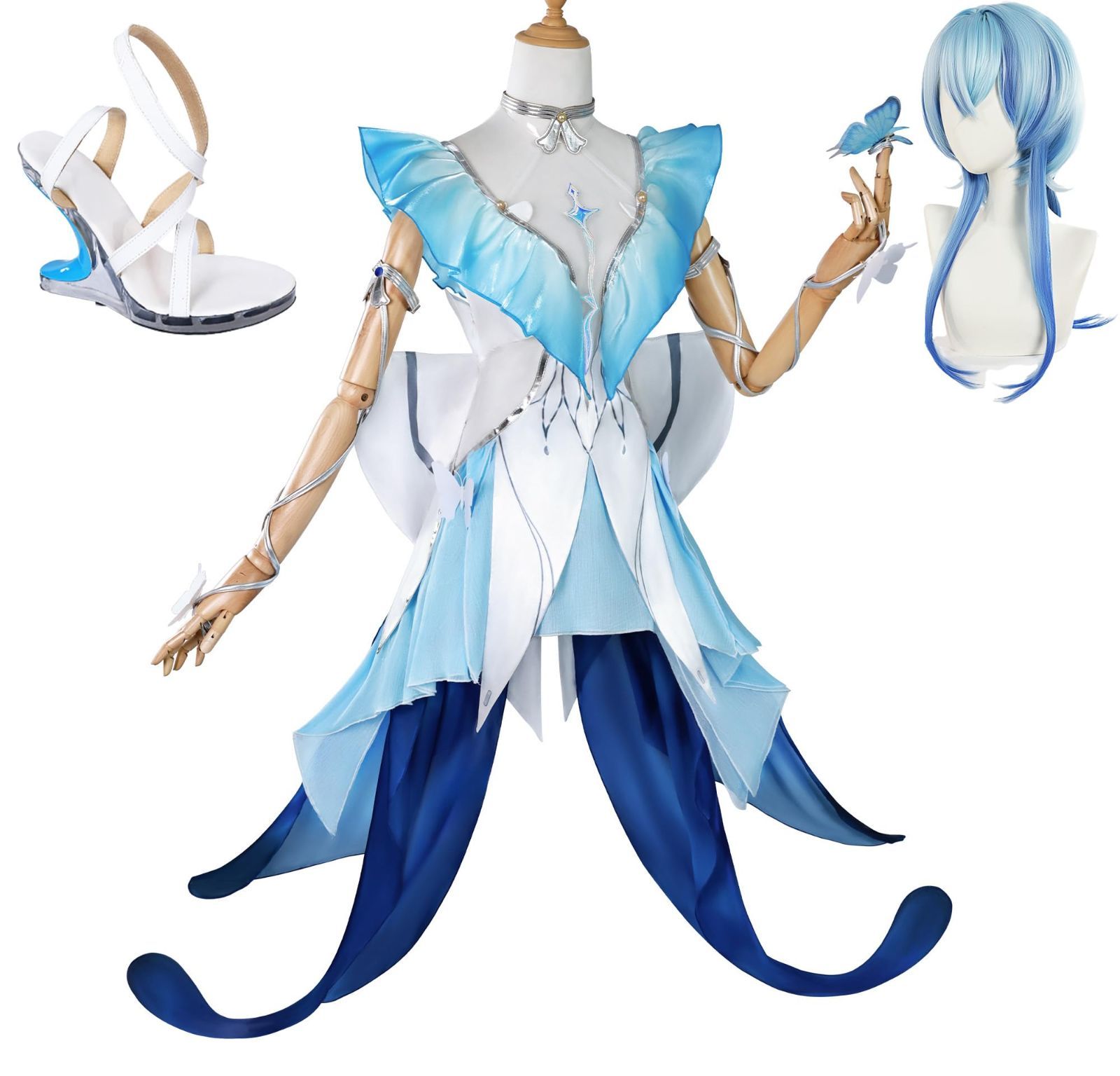♥ ショアキーパー ウィッグ 靴 COSPLEE 鳴潮 コスプレ衣装 ウイッグ-靴付き コスチューム 舞台装 文化祭 人気ゲーム パーティー 大人 仮装 学園祭 撮影 cosplay クリス ハロウィン
