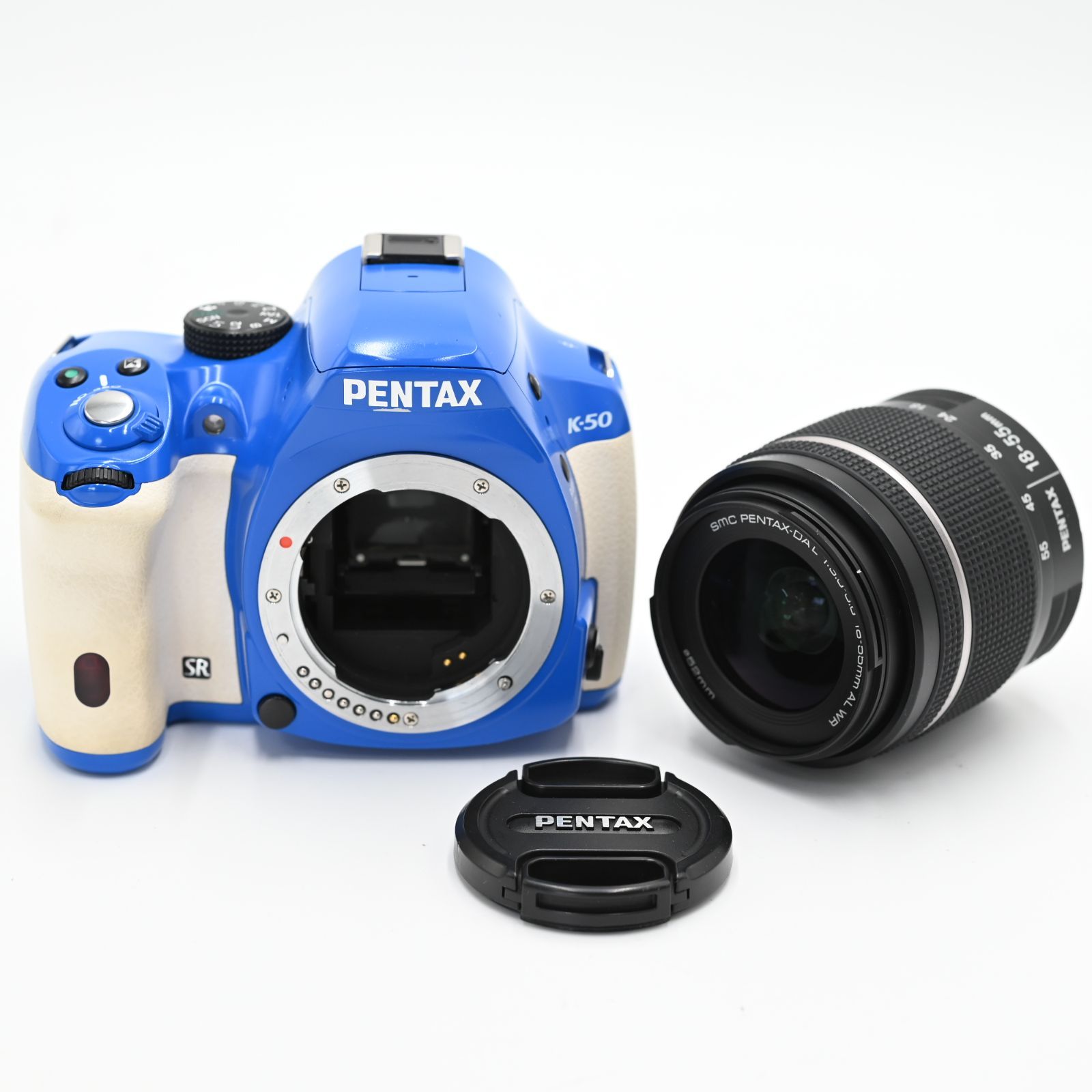 並品】PENTAX K-50 ＋ DAL18-55mm F3.5-5.6 AL WR ブルー ホワイト 希少カラー オーダーカラー #1187 -  メルカリ